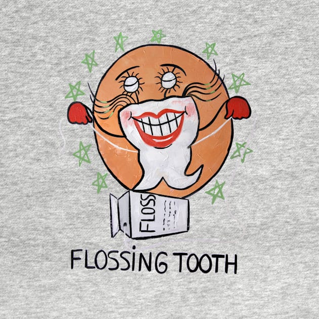 Flossing Teeth by Anthony R Falbo